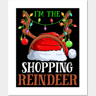 Im The Shopping Reindeer Christmas Funny Pajamas Funny Christmas Gift Posters and Art